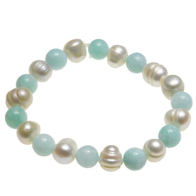 PULSERA DE PERLA CON PIEDRA