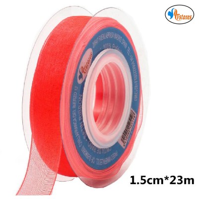 cinta organza  1.5cm 12uds