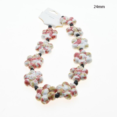 CERAMICA FORMA DE FLOR 24MM