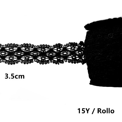 ROLLO DE ENCAJE COLOR NEGRO