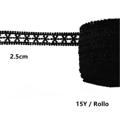 ROLLO DE ENCAJE COLOR NEGRO