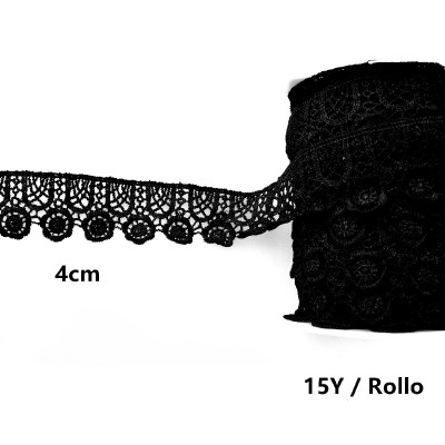 ROLLO DE ENCAJE COLOR NEGRO