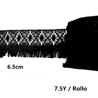 ROLLO DE ENCAJE COLOR NEGRO