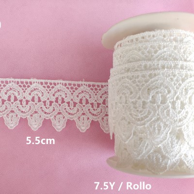 ROLLO DE ENCAJE BLANCO
