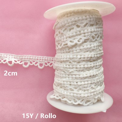 ROLLO DE ENCAJE COLOR BLANCO