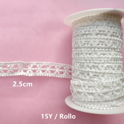 ROLLO DE ENCAJE COLOR BLANCO